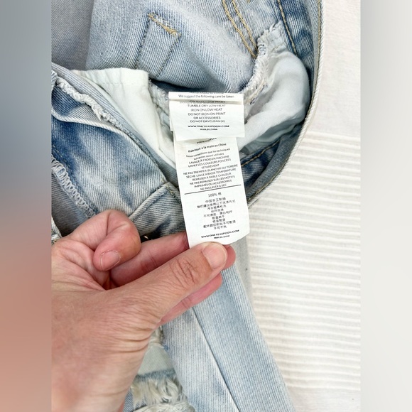One Teaspoon Awesome Baggies Relaxed Distressed Tapered Rolled Jeans - Picture 7 of 16
